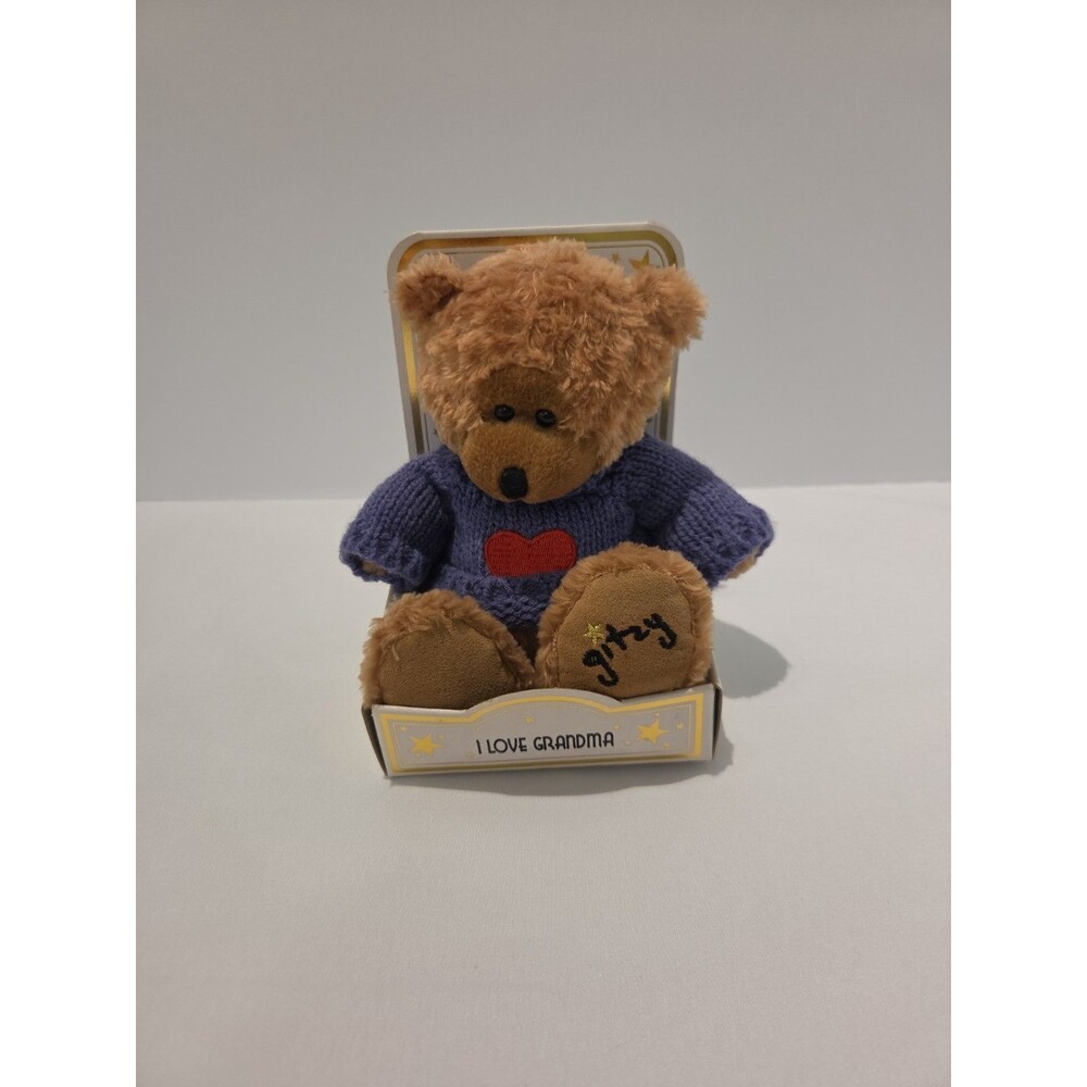 Beverly Hills Teddy Bear Co. Gitzy I Love Grandma 6" Plush Bear New In Box